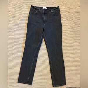 Abercrombie & Fitch 90’s Slim Straight Ultra High Rise Jean Black